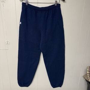 Vintage Russell Athletic Sweatpants Joggers Athletic Cotton Y2K Blue Men L EUC